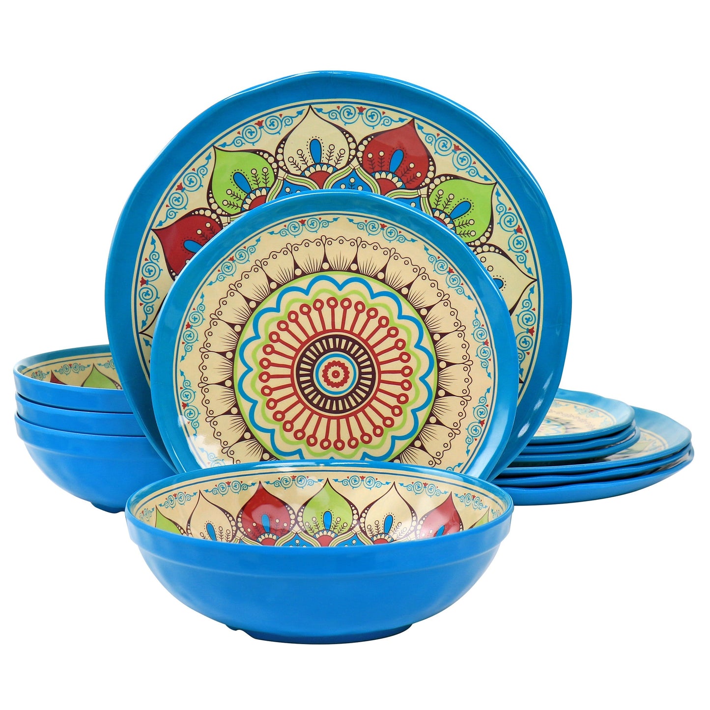 Elama Camilla 12 Piece Melamine Dinnerware Set W2B