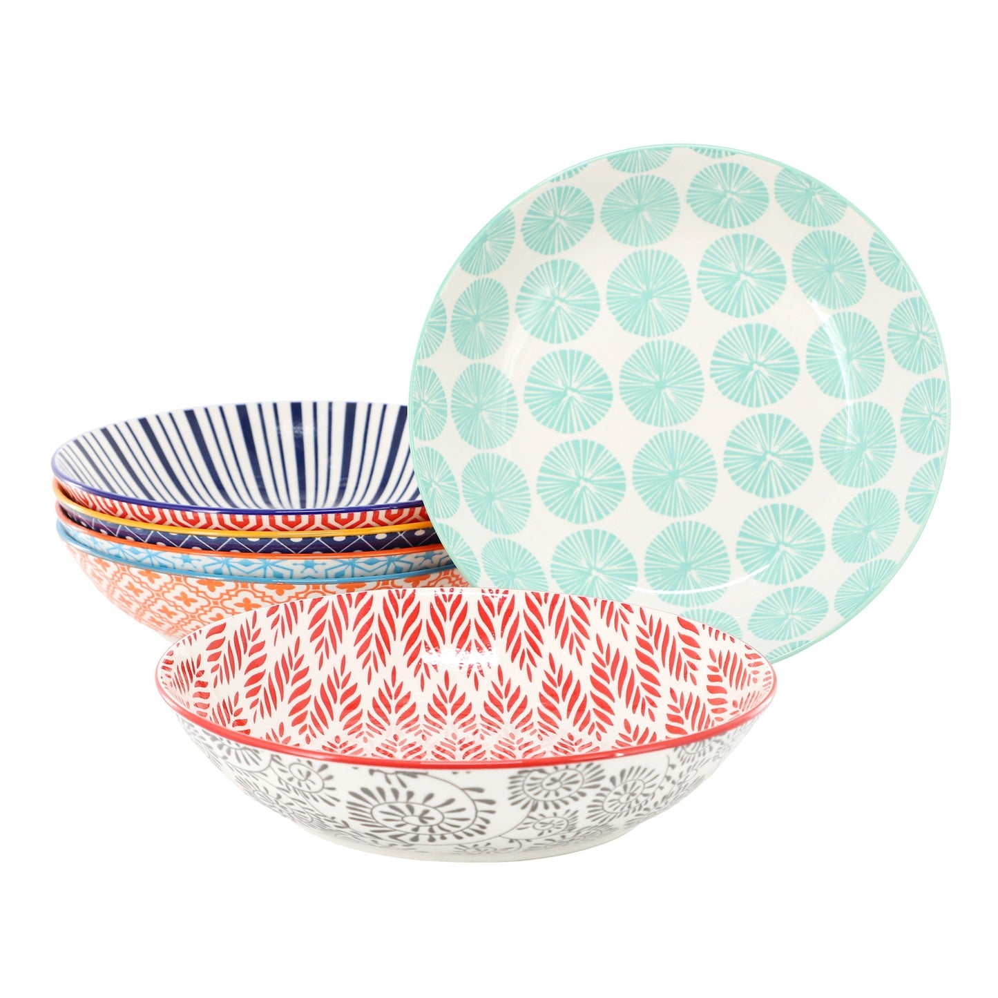 Elama Giovanna 6 Piece Assorted Porcelain Bowl Set W2B