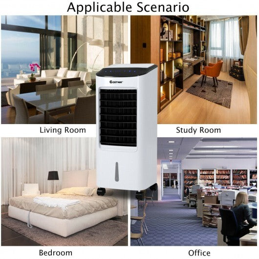 Evaporative Portable Air Cooler Fan Humidifier with Remote Control for Home and Office W2B