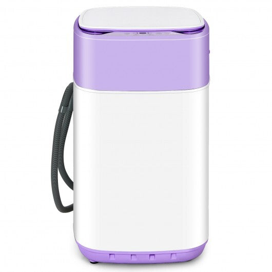8lbs Portable Fully Automatic Washing Machine with Drain Pump-Pink W2B