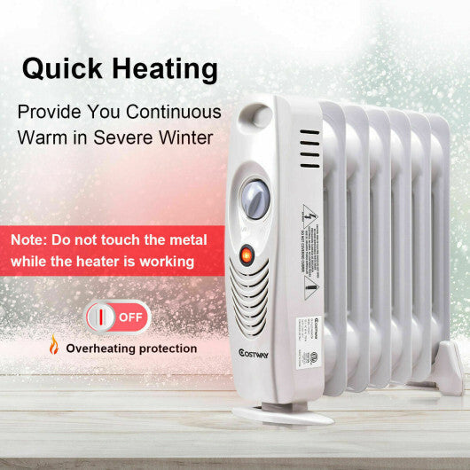 700 W Portable Mini Electric Oil-Filled Radiator Heater W2B