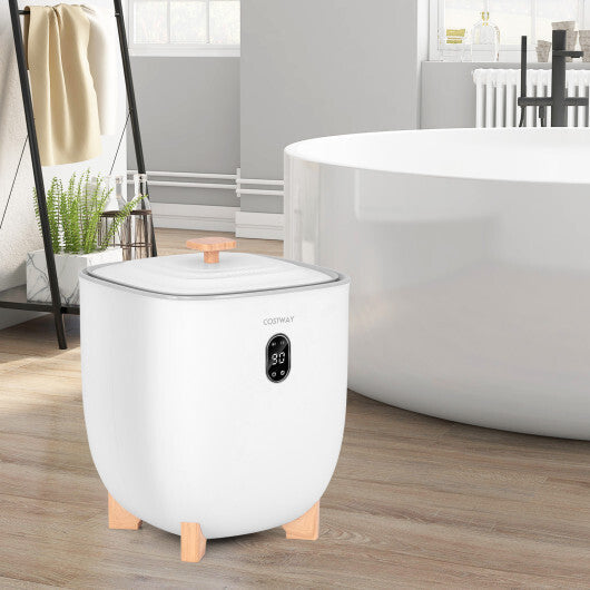 25L Towel Warmer Bucket with 2 Temperature Settings and Auto Shut Off-White W2B