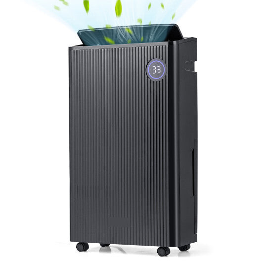 4500 Sq. Ft 57 Pint Quiet Dehumidifier for Basement with 4 Modes-Black W2B