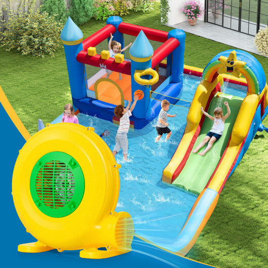480W Bounce House Blower with Handle and Ground Stakes W2B