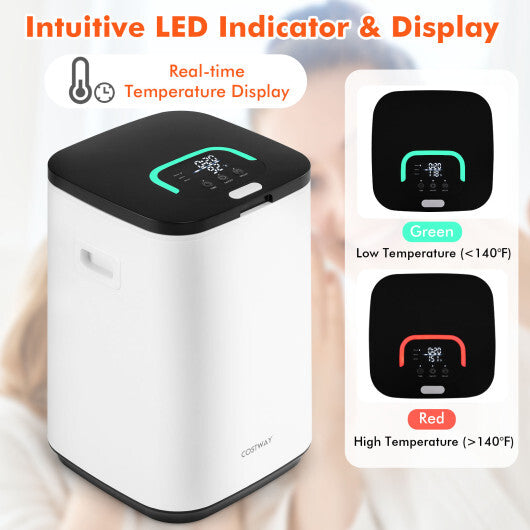 23L Large Hot Towel Heater with Rapid Heating and Adjustable Timer-White W2B