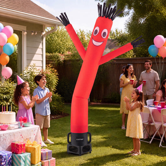 7 FT Inflatable Tube Man with Blower for Outdoor Business Promotion Store-Black W2B