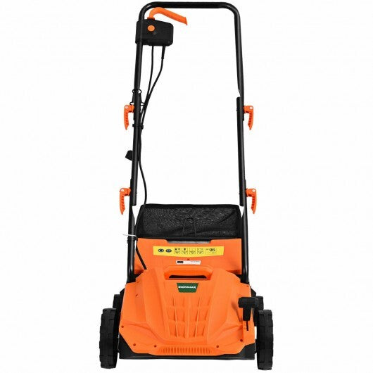 13 Inch 12 Amp Electric Scarifier with Collection Bag and Removable Blades-Green W2B