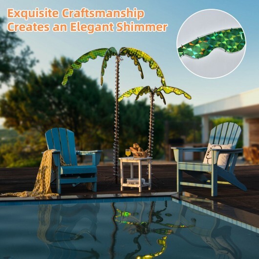 5 Feet LED Pre-lit Palm Tree Decor with Light Rope W2B