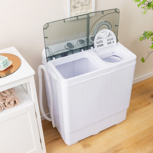 Portable Twin Tub Washing Machine with Timer Control W2B