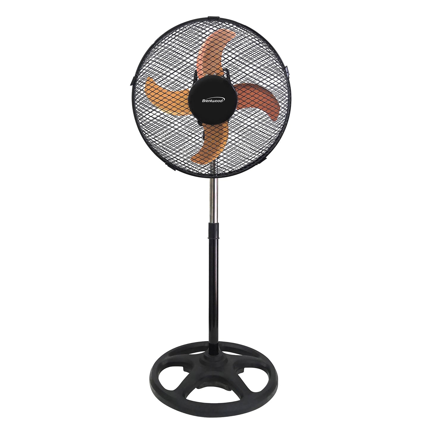 Brentwood 3 Speed 12in Oscillating Stand Fan in Black W2B