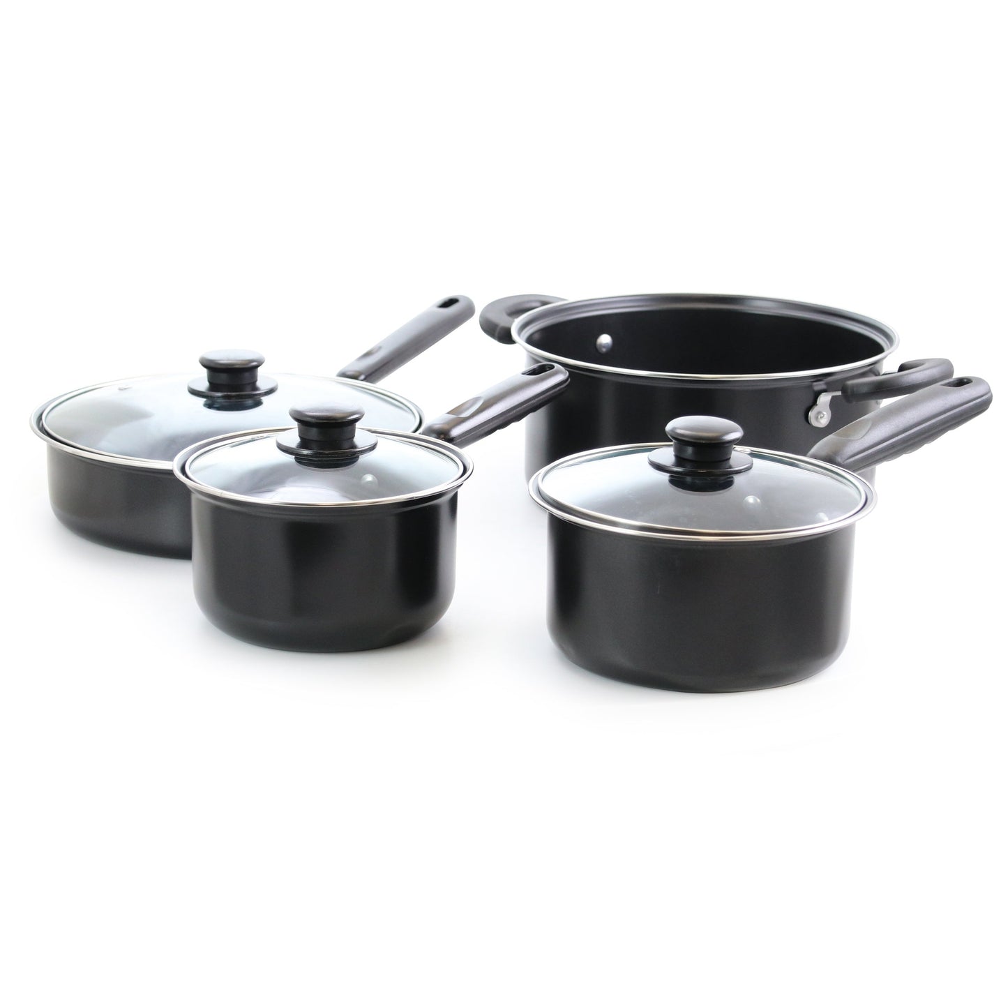Better Chef 7 Piece Deluxe Non-Stick Cookware Set in Black W2B
