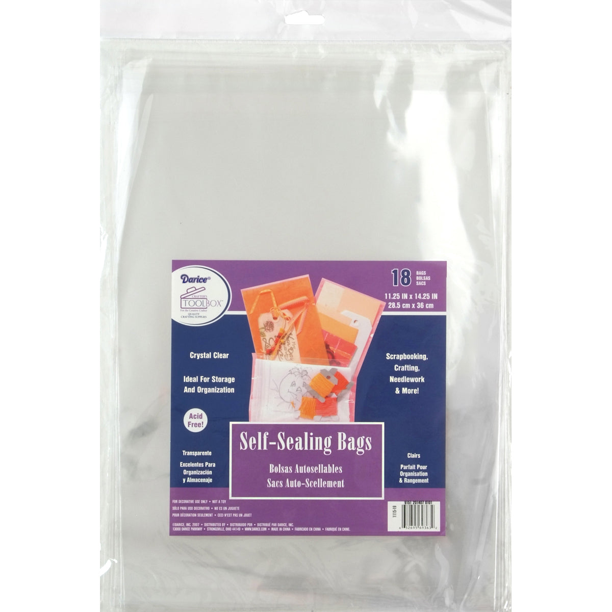 Plastic Self Sealing Bags 11.25 X 14.25 Inches Clear W2B