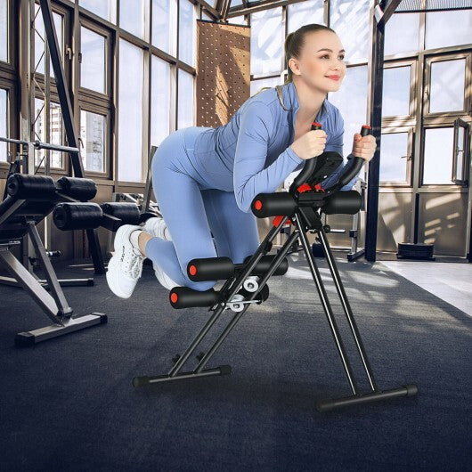 Foldable Adjustable Core Abdominal Trainer with 3 Adjustable Resistance and LCD Display W2B