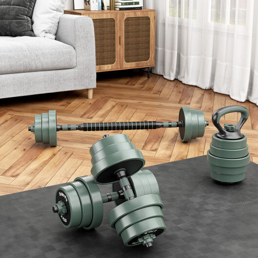Adjustable Weight Dumbbell Set with Connector-Black & Gray W2B