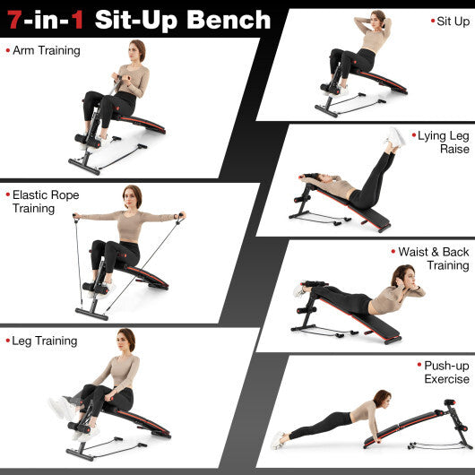 Multifunctional Sit up Bench 4 Position Adjustable Metal Workout Bench W2B
