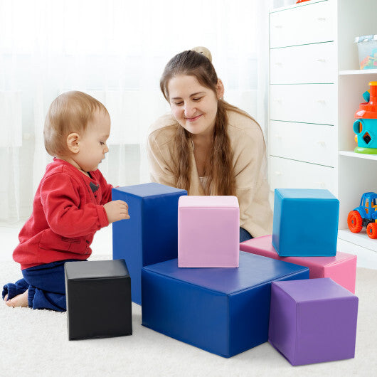 7-Piece Big Foam Building Blocks for Toddlers and Kids W2B