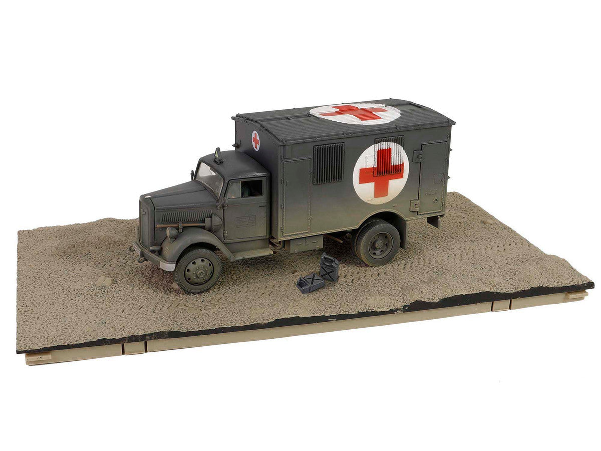 Opel-Blitz Kfz.305 Ambulance Gray (Weathered) "German Army" "Armoured Fighting Vehicle" Series 1/32 Diecast Model by Forces of Valor Forces Of Valor