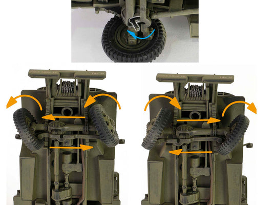 GMC CCKW-353B Cargo Truck with Cover "1st Infantry Division Weymouth England World War II" (1944) United States Army with Figures "Armoured Fighting Vehicle" Series 1/32 Diecast Model by Forces of Valor-1