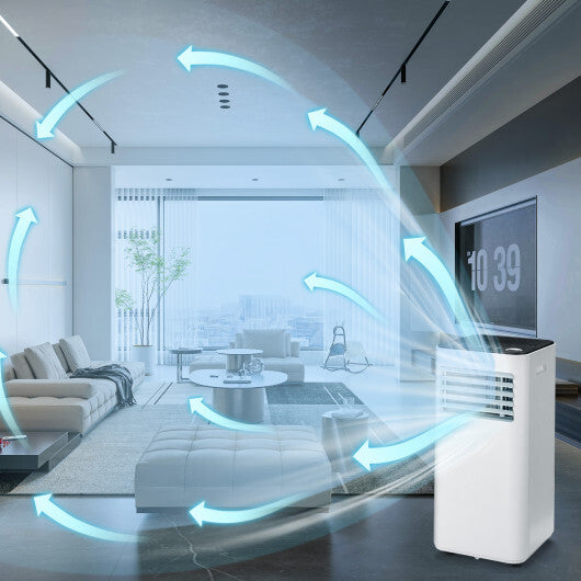 8000 BTU Portable Air Conditioner with Fan and Dehumidifier Mode-White W2B