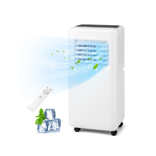 3-in-1 8000 BTU Portable Air Conditioner with Remote Control-White