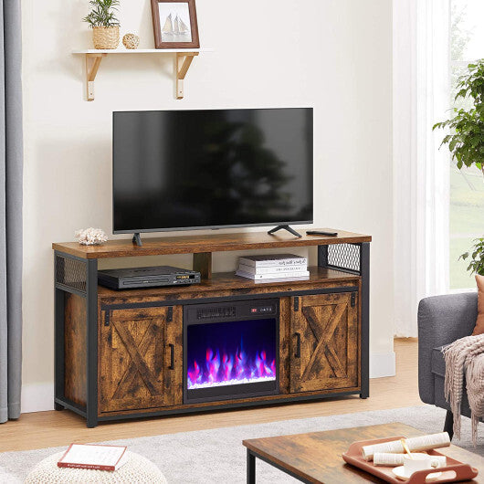 18 Inch Electric Fireplace Insert Fireplace Heater with Overheat Protection W2B