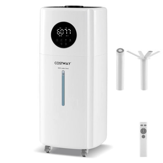 5.5Gal Humidifier with 360 Nozzles and Wheels for Large Room-White W2B