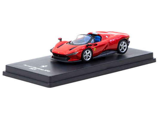 2021 Ferrari Daytona SP3 Red Metallic with Booklet 1/64 Diecast Model Car by Centauria-1