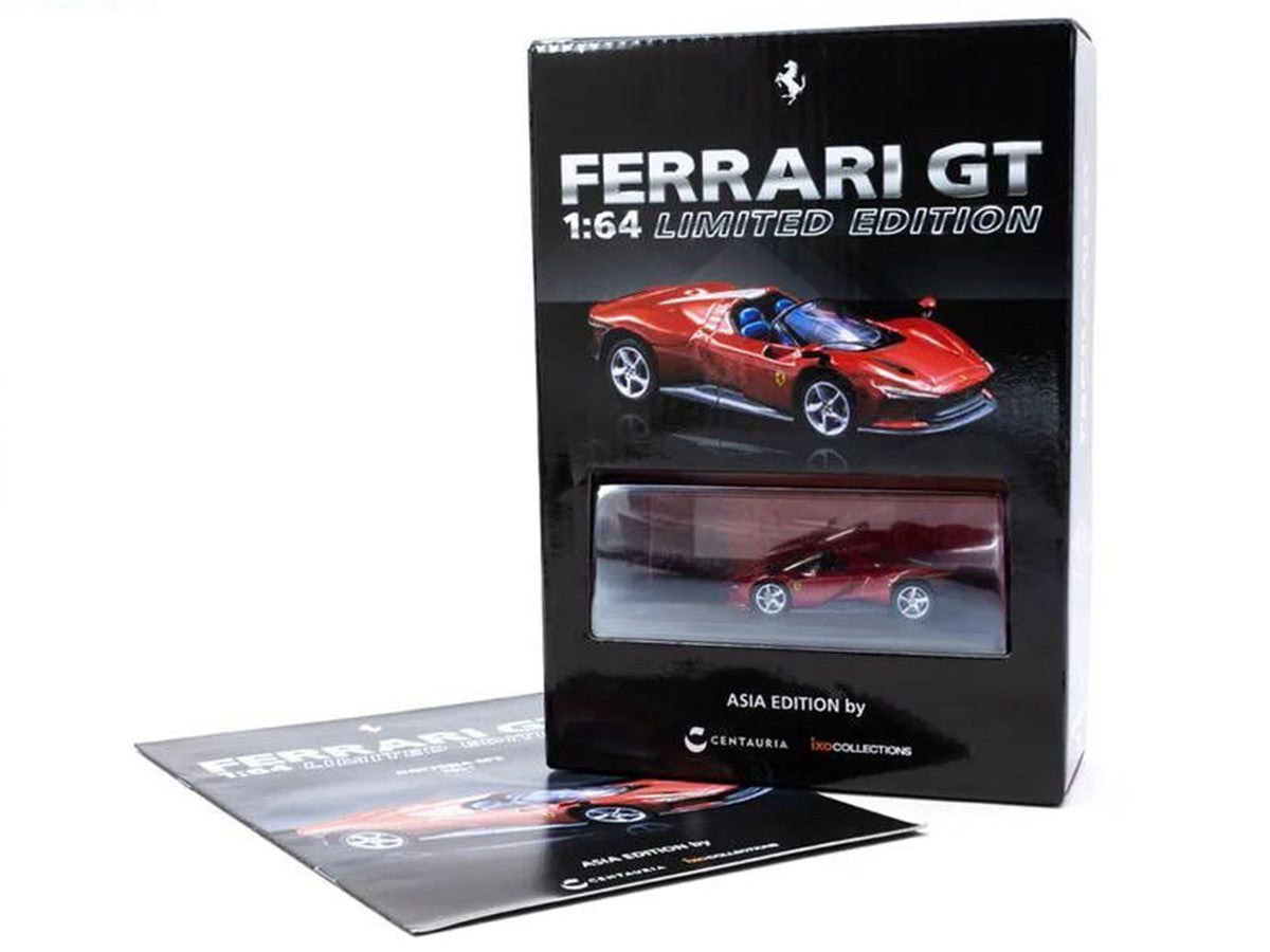 2021 Ferrari Daytona SP3 Red Metallic with Booklet 1/64 Diecast Model Car by Centauria-3