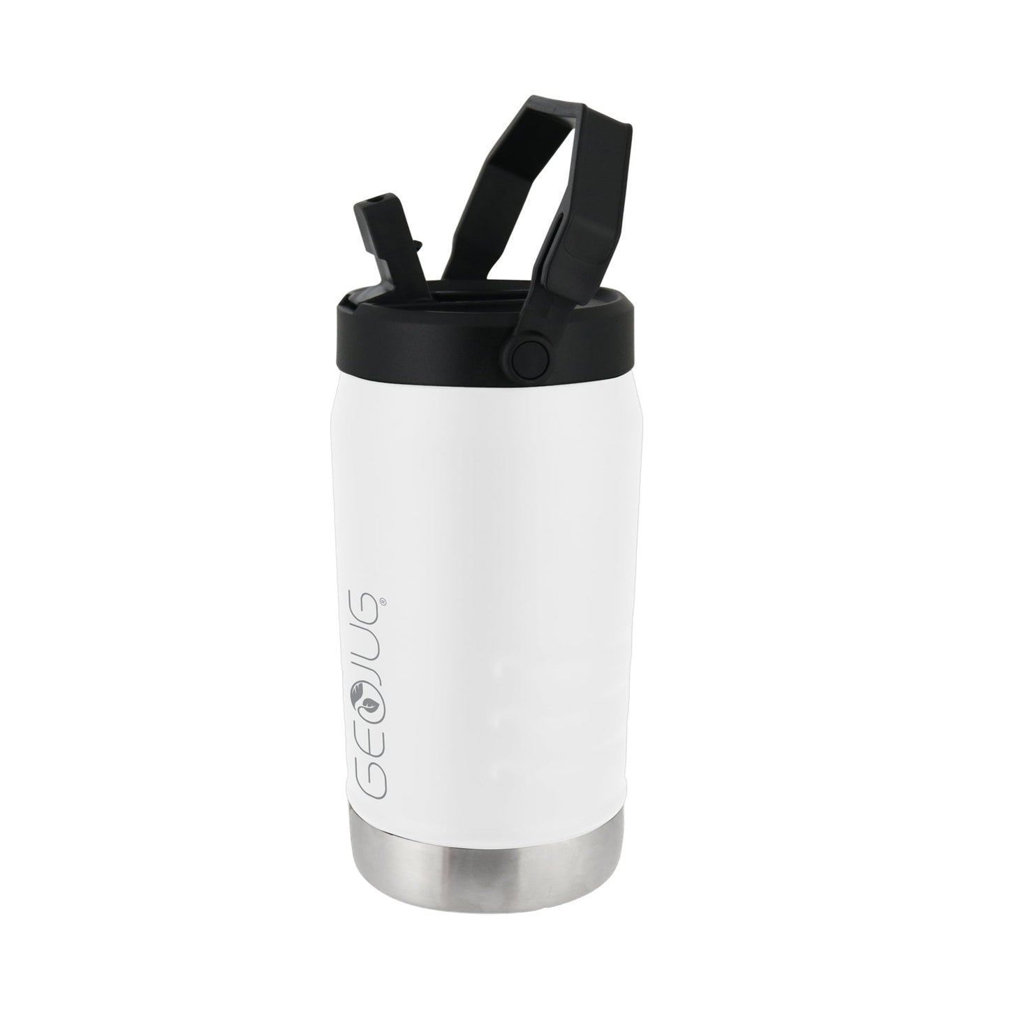 Brentwood GeoJug 40 Ounce Stainless Steel Insulated Water Bottle in Cream with Sports Lid W2B