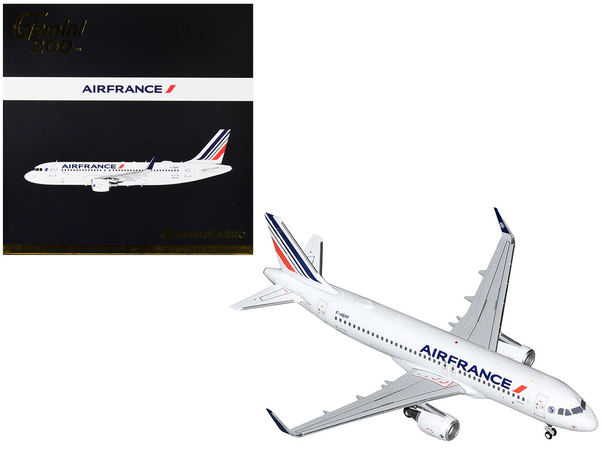 Airbus A320 Commercial Aircraft "Air France" White with Tail Stripes "Gemini 200" Series 1/200 Diecast Model Airplane by GeminiJets-0
