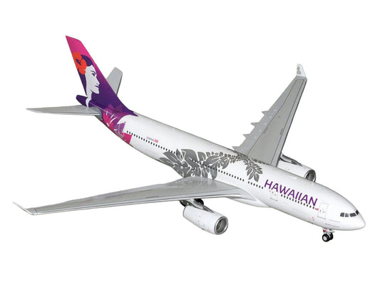 Airbus A330-200 Commercial Aircraft "Hawaiian Airlines" (N360HA) White with Purple Tail Graphics "Gemini 200" Series 1/200 Diecast Model Airplane by GeminiJets GeminiJets