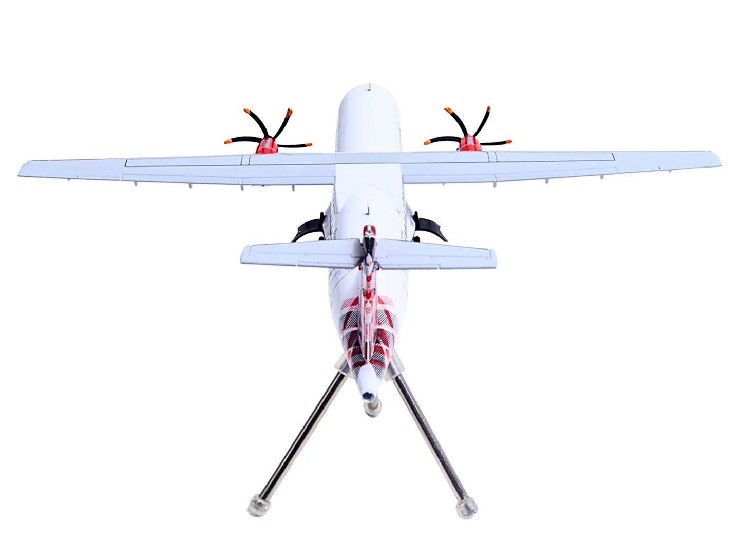 ATR 72-600 Commercial Aircraft "Loganair - Scotland's Airline" (G-LMTE) White with Red Plaid Tail "Gemini 200" Series 1/200 Diecast Model Airplane by GeminiJets