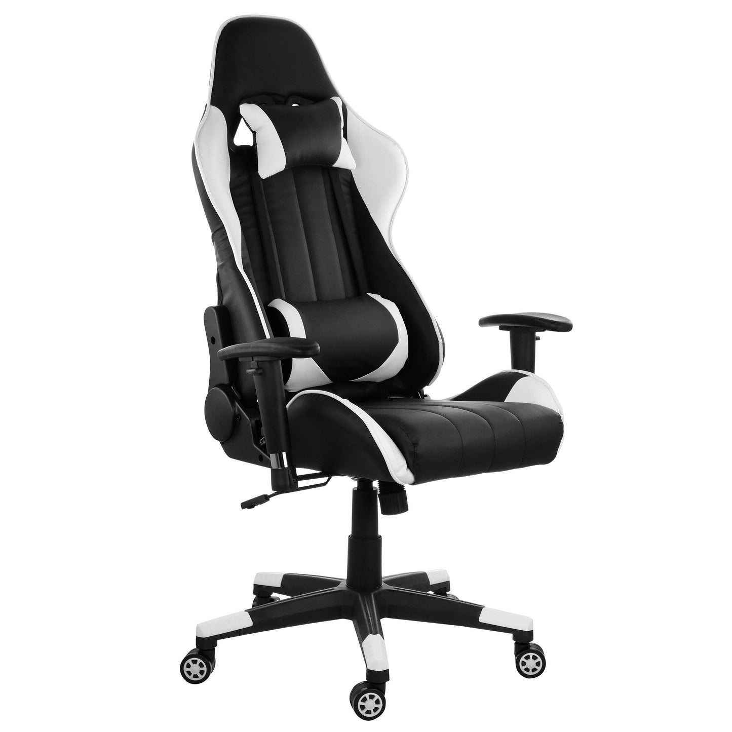 GameFitz Gaming Chair in Black and White Trim W2B
