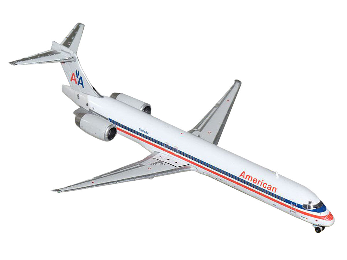 McDonnell Douglas MD-90 Commercial Aircraft "American Airlines" (N904RA) White with Blue and Red Stripes 1/400 Diecast Model Airplane by GeminiJets GeminiJets