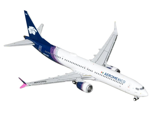 Boeing 737 MAX 9 Commercial Aircraft "Aeromexico" (N804AM) White with Blue Tail 1/400 Diecast Model Airplane by GeminiJets GeminiJets