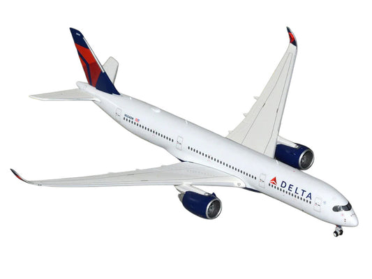 Airbus A350-900 Commercial Aircraft "Delta Air Lines" (N504DN) White with Blue and Red Tail 1/400 Diecast Model Airplane by GeminiJets GeminiJets