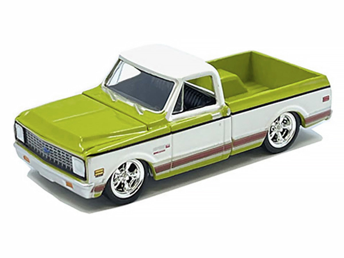 1972 Chevrolet C-10 Short Bed Pickup Truck Mustard Yellow and White "Mijo Exclusives" Series 1/64 Diecast Model Car by Greenlight Greenlight