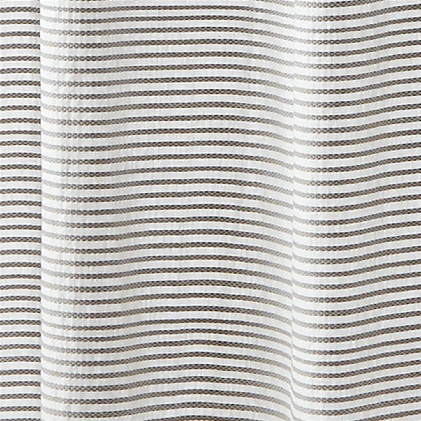72-inch Grey and White Stripes Cotton Shower Curtain with Tassels FastFurnishings