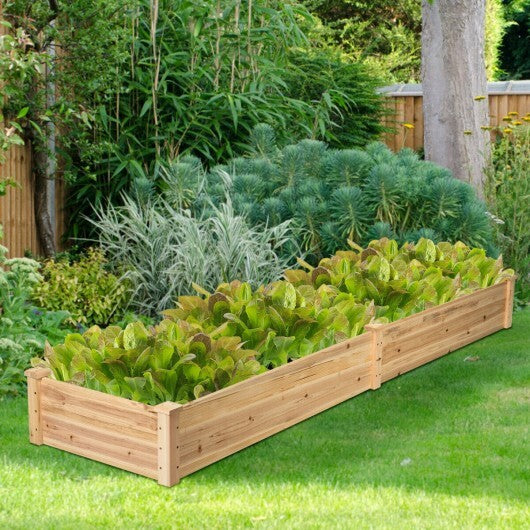 Wooden Vegetable Raised Garden Bed for Backyard Patio Balcony W2B