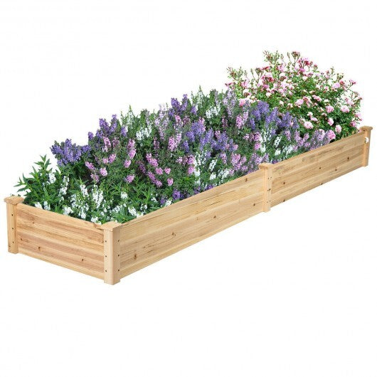 Wooden Vegetable Raised Garden Bed for Backyard Patio Balcony W2B