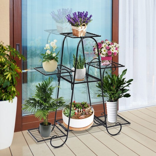 7 Tier Metal Patio Plant Stand W2B