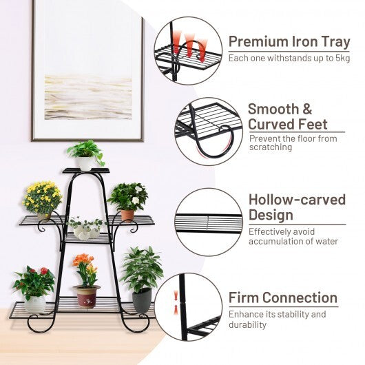 7 Tier Metal Patio Plant Stand W2B