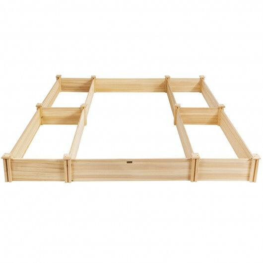 U-Shaped Wooden Garden Raised Bed for Backyard and Patio W2B