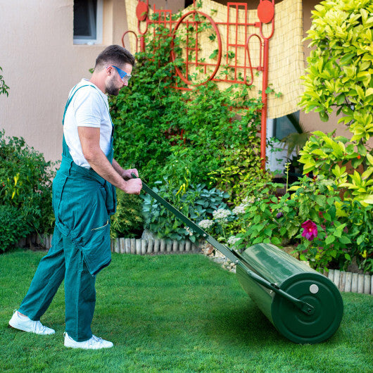 39 Inch Wide Push/Tow Lawn Roller-Green W2B