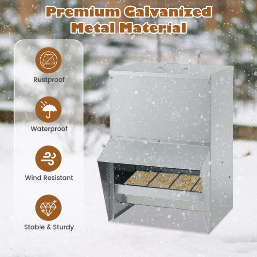 Galvanized Metal Poultry Feeder - Deal for Only $64! W2B