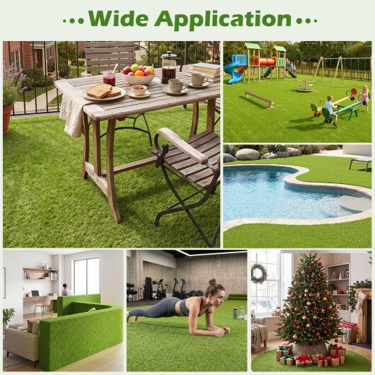15 x 7 Feet Artificial Turf Rug with Low 0.75 inch Pile Height W2B