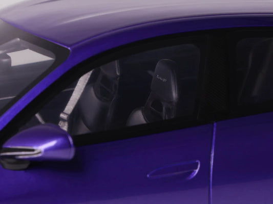 2023 Porsche Taycan Turbo GT Purple Sky Metallic 1/18 Model Car by GT Spirit-1