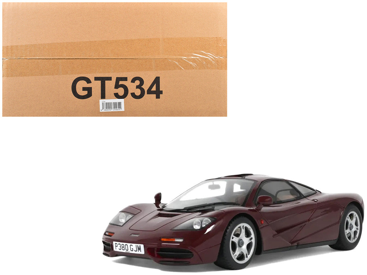 1992 McLaren F1 Dark Red 1/18 Model Car by GT Spirit-4