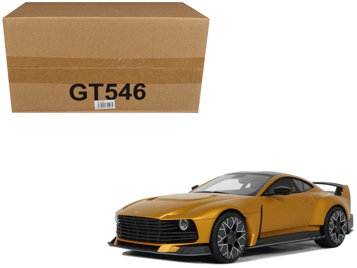 2024 Aston Martin Valiant Auric Gold Metallic with Black Top 1/18 Model Car by GT Spirit GT Spirit