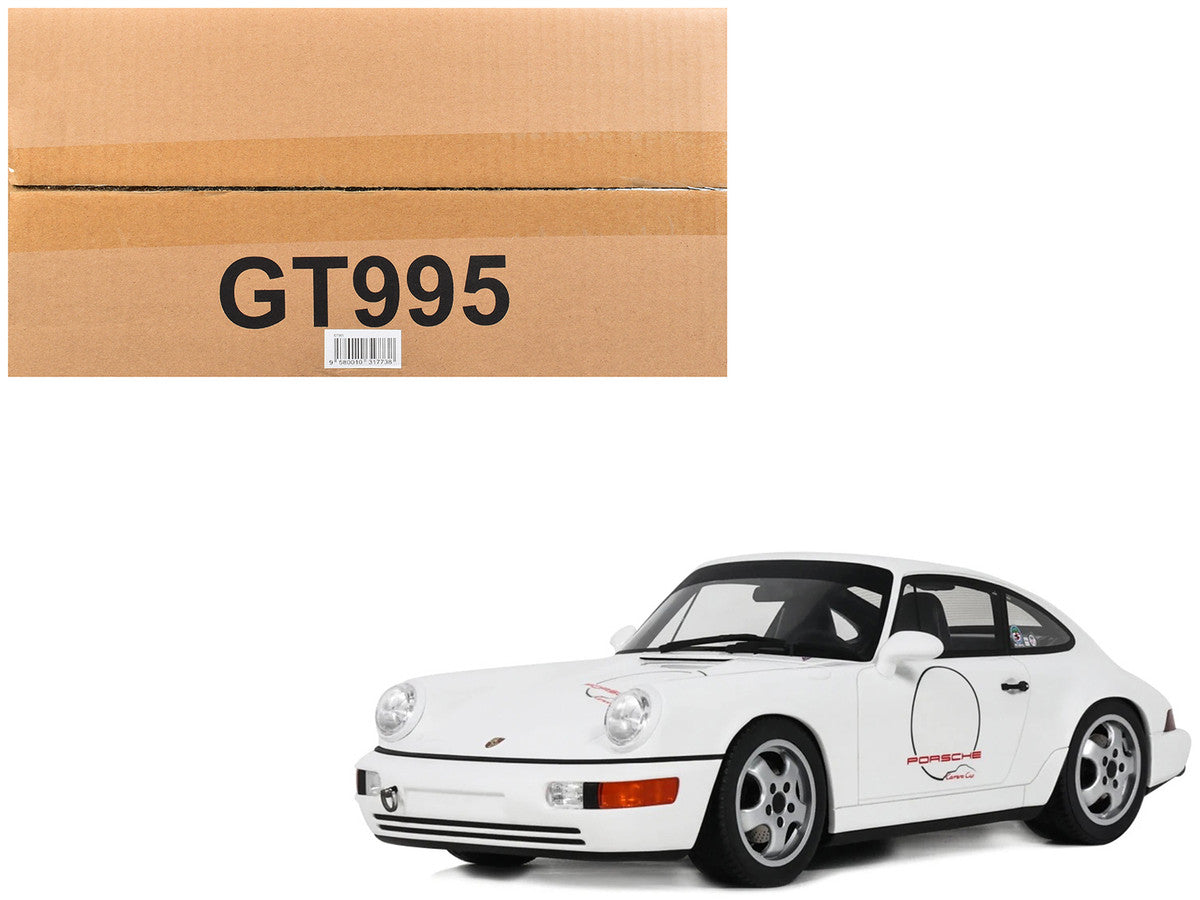 1992 Porsche 911 (964) "Carrera Cup - USA Edition" White 1/18 Model Car by GT Spirit GT Spirit